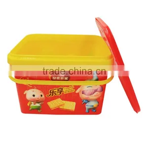 2.5L In Mold Labeling for Plastic Biscuit Box,PP Biscuit Tub,Square Biscuit Containers. thumbnail-6