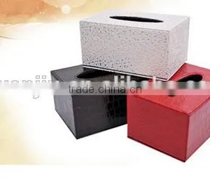 Wholesale Stock Small Order Rectangle PU Tissues Storage Box Napkin Holder thumbnail-4
