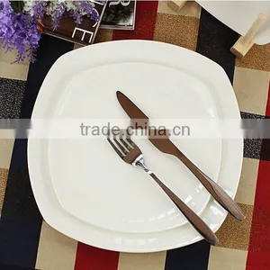 White Fine Porcelain Ceramic Dessert Plate thumbnail-1