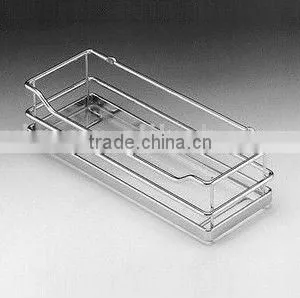Chrome Steel Wire Wall Mouted Basket thumbnail-1