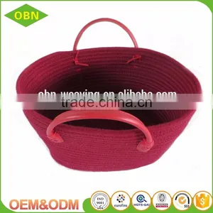 Wholesale Custom High-end Summer Bag Colorful Cool Cotton Rope Beach Handbag Basket Bag thumbnail-3