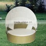 Fashion Rattan Furniture Rattan Round Sunbed With Canopy thumbnail-1