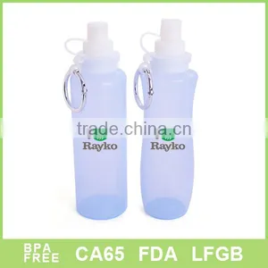 White Soft Silicone Water Bottle thumbnail-1