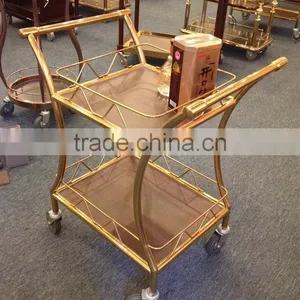 Stainless Steel Mobile Food Cart Coffee Cart Hand Cart for Sale C-37 thumbnail-2