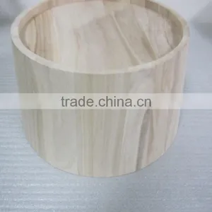 Hot Sale Natural Handmade Round Shape Solid Wooden Barrel, Wood Barrel With Rope Handle Manufacture thumbnail-3