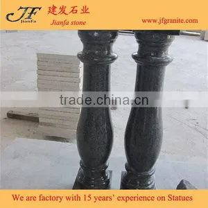 China Impala Black Granite Stone Balcony Railing Designs thumbnail-4