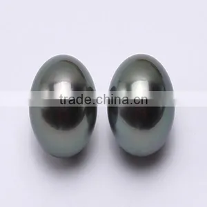 AAA 12-13mm Black Round Tahitian Loose Pearls thumbnail-1
