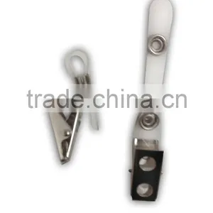 Badge Clip With PVC Tab, Stamping Steel Metal Badge Clip With Vinyal Tab, thumbnail-1