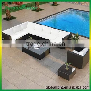 10PC Outdoor Patio Furniture Set PE Wicker Rattan Sofa Set thumbnail-1
