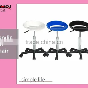 Adjustable Plastic Steel Swivel Bar Stool High Chair thumbnail-5