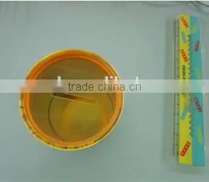 Round Cute Coin Bank Tin Case With Plastic Lid thumbnail-1