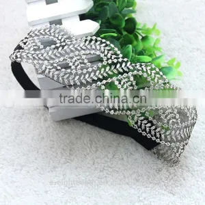 2016 Cheap Girls Hair Accessories Crocheted Lace Elastic Headband Hair Band Wide Headwraps thumbnail-1