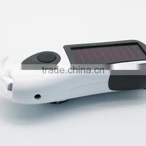 Cheap Oem Multi Function Mini Solar and Dynamo 3 LED Emergency Flashlight thumbnail-1