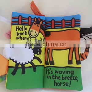 New Born Baby Infant Developmental Soft Animal Cloth Book Farm Tails Cloth Book thumbnail-4