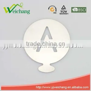 WCTS401 Durable Stainless Steel Cappuccino Coffee Art Coffee Stencils Letter Shape Coffee Stencil, Food Grade thumbnail-1