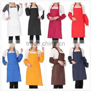Aprons With Two Pockets Kitchen Cooking Bib Chef FOR Restaurant thumbnail-1