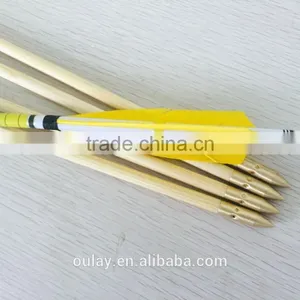 Pine Cresting Wood Bow And Arrows With Copper Bullet Tips and Covering Tung Oil thumbnail-3