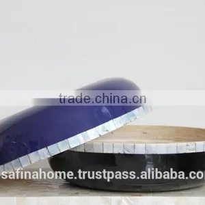 Color Lacquered Spun Bamboo Salad Bowl thumbnail-2