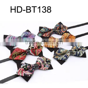 HD-B138 HD-B138 Fashion New Design Polyester Men's Classical Bow Tie With Mix Paisley Pattern thumbnail-1