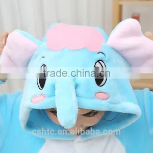 Flannel Cartoon Adult Animal Jumpsuit Animal Pajamas Jumpsuit Elephant Design thumbnail-4