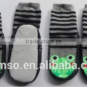 Baby Cartoon Design Leather Sole Floor Socks Terry Slipper Socks thumbnail-1