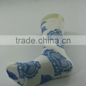 White Thick Polyester Sublimation Printed Men Socks With Free Samples thumbnail-6