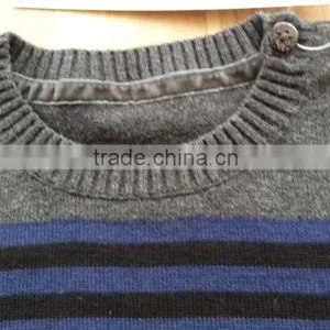 High Quality Kids Children 100% Pure Cotton Plain Elbow Patch Sweater(DK22F) thumbnail-4