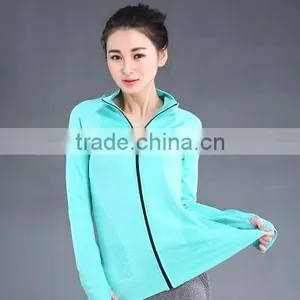 New Fashion Custom Ladies Nylon Soprt Seamless Jacket thumbnail-6
