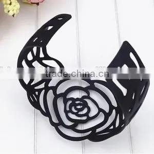 Preety Black Rose Hollow Jewelry Bangles for Girls thumbnail-3