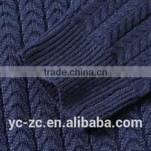 Deep Blue Pullover Crocheted Sweater for Man thumbnail-5