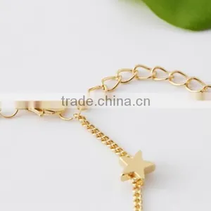 Zm33719a Simple Ladies New Model Gold Plated Heart Shaped Charm Bracelet thumbnail-6