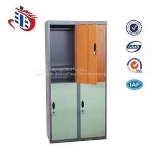 Factory Direct Bedroom Furniture 4 Compartments Metal Wardrobe thumbnail-2