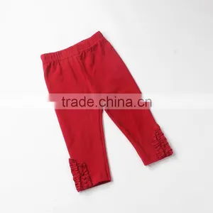 Hot Fashion Baby Leggings Girls Ruffled Panties Wholesale Knit Baby Girl Pants thumbnail-3