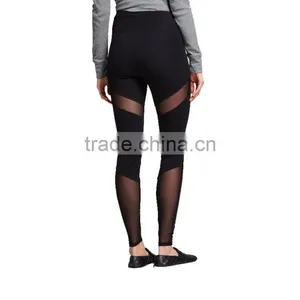 2017 Perfect Fit Custom New Mix Women's Fitness Yoga Legging With Mesh Yoga Pants Wholesale thumbnail-4
