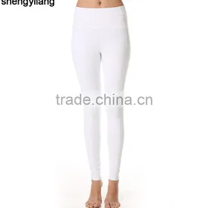 Toning Belly in Tall Waist Tight Yoga Ninth Pants 85% Polyester + 15% Spandex Women Wholesale Yoga Pants thumbnail-2