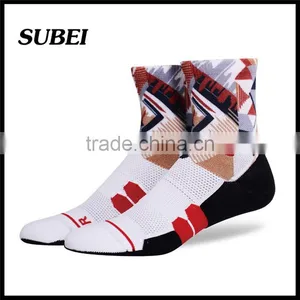 20mm/hg Ankle High Colorful 360 Digital Print Man Compression Sport Fashion Sock thumbnail-4