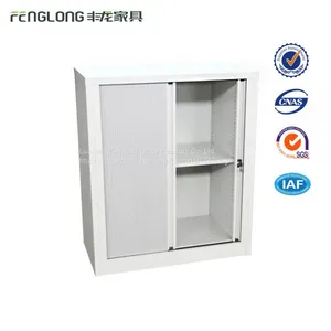 Small Metal Storage Cabinet, Roller Shutter Door Cabinet, Tambour Filing Cabinet thumbnail-2