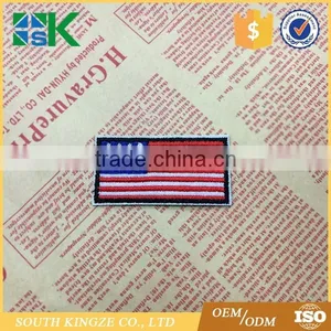 AMERICAN FLAG EMBROIDERED PATCH Iron-on Black BORDER US UNITED STATES SHOULDER thumbnail-2