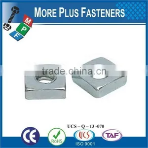Made in Taiwan Heavy Plain Finish Steel Stainless Steel Zinc Finish Steel Regular Square Nut thumbnail-5