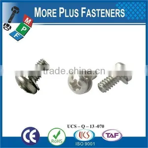 Taiwan #9-15 x 1-1/2" Zinc Pan Head Bimetal 6-Lobe Washer Head Sheet Metal Screw Type AB With Hex Double Lock Washer Square thumbnail-1