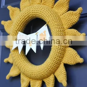 Hand Kitted Crochet Summer Sun Wreath DIY Sets thumbnail-2