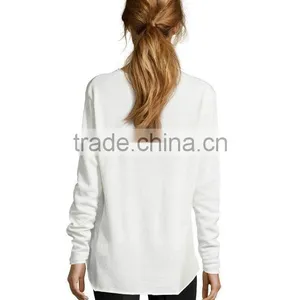 Ladies Custom Design Wholesale Plain Pullover Sweater thumbnail-3