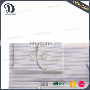 Cost Price Yarn Dyed Model Man Office Shirts With Narrow Stripes thumbnail-4
