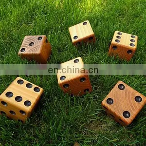 Wooden Outdoor Yard Dice Giant Custom Wooden Dice Set thumbnail-4