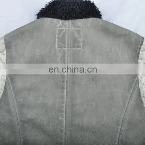 2015 Last Fashion Mens Handsome Lamb Motrocycle Pure Leather Jacket thumbnail-5