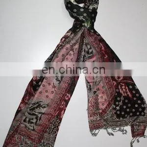 Viscose Pashmina Jamawar Shawls and Scarves thumbnail-3