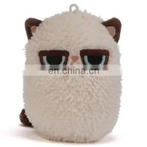 Plush Animal Toy Grumpy Funny Expression Cat Mini Key Chain thumbnail-2