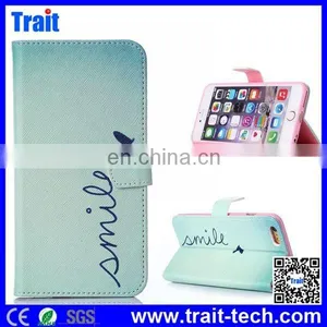Smile English Letters Cross Texture Wallet Style Flip Case Cover Flip for IPhone 6 Plus 5.5 Inch thumbnail-1