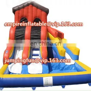 Inflatable Double Lane Slip Slide Inflatable Slide for Sales ID-SLM051 thumbnail-1