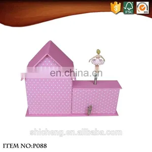 China Factory a Dancing Ballerina Gift & Craft House Shape Music Box thumbnail-3
